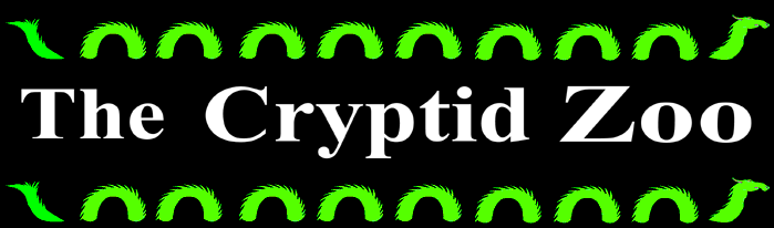 'The Cryptid Zoo' header logo. Sea serpent border design copyright 2005 by Jamie Hall